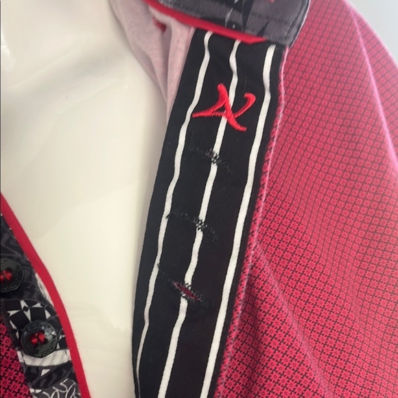 Au Nour Red and Black Casual Button Down Shirt - Picture 4 of 10